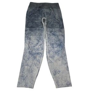 Lululemon Ebb To Train Tight Wash White Black Luna Seamless Leggings Size 12